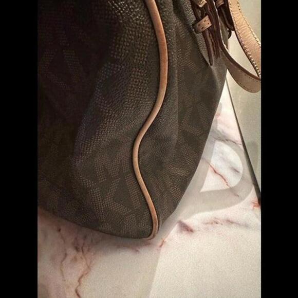 Elevate Your Everyday Look w/ the Gently Loved Michael Kors Brown Monogram Bag - Picture 3 of 10